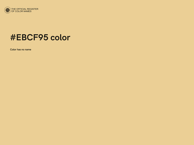 #EBCF95 color image