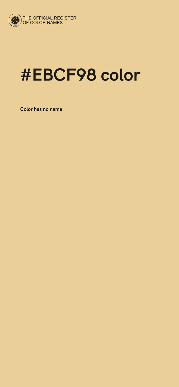 #EBCF98 color image