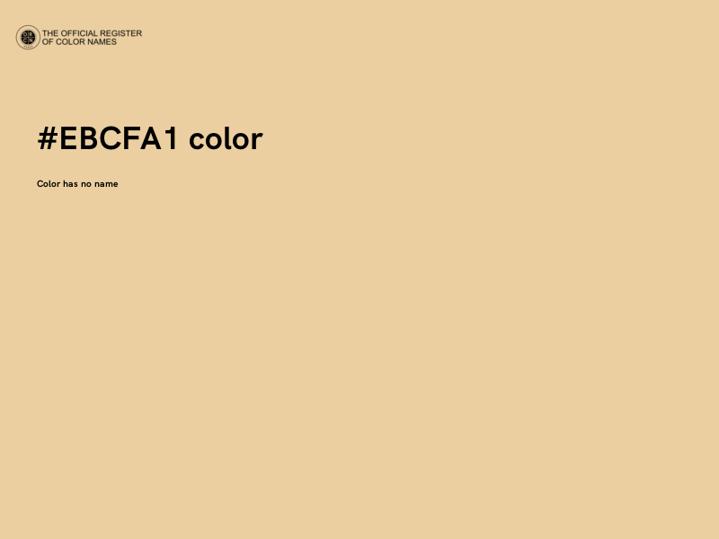 #EBCFA1 color image