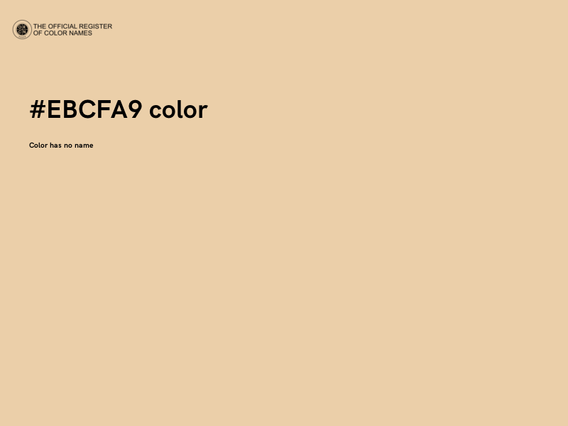 #EBCFA9 color image