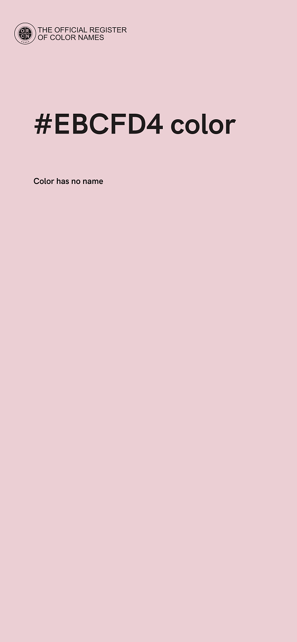 #EBCFD4 color image