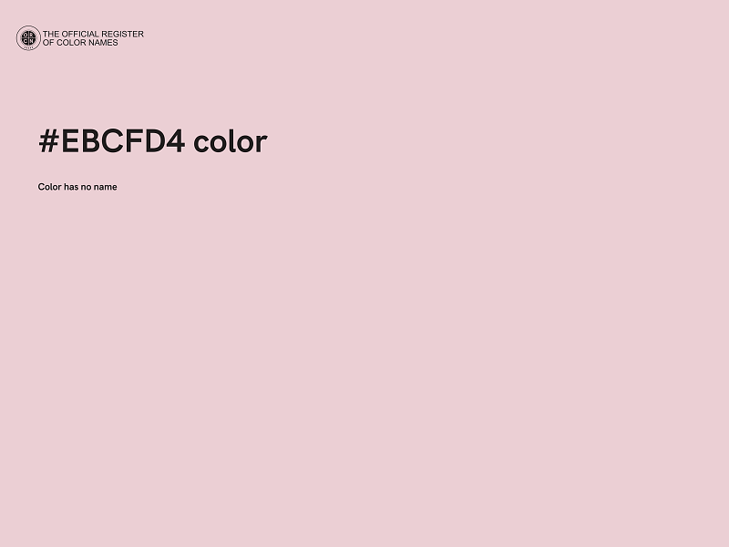 #EBCFD4 color image