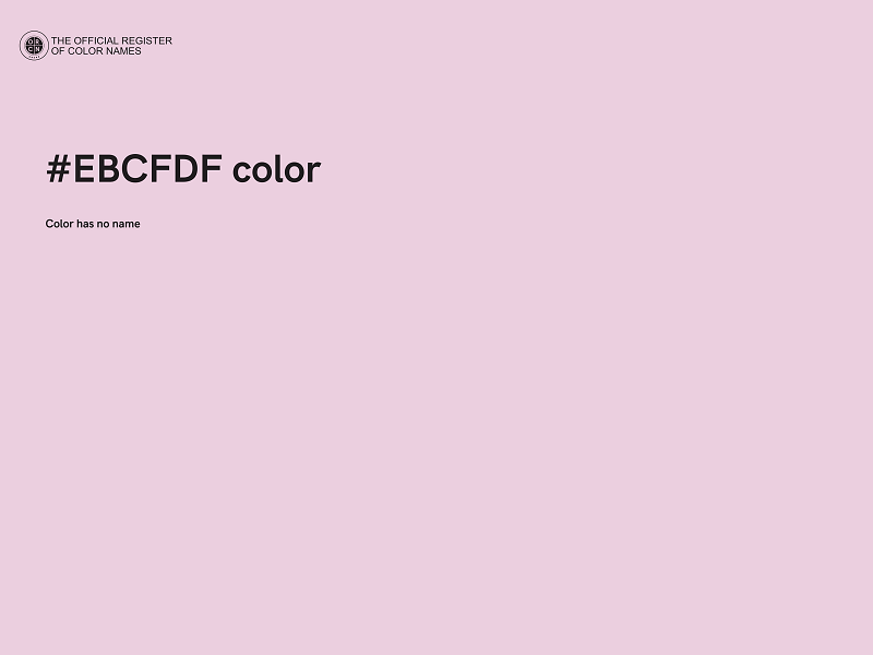 #EBCFDF color image