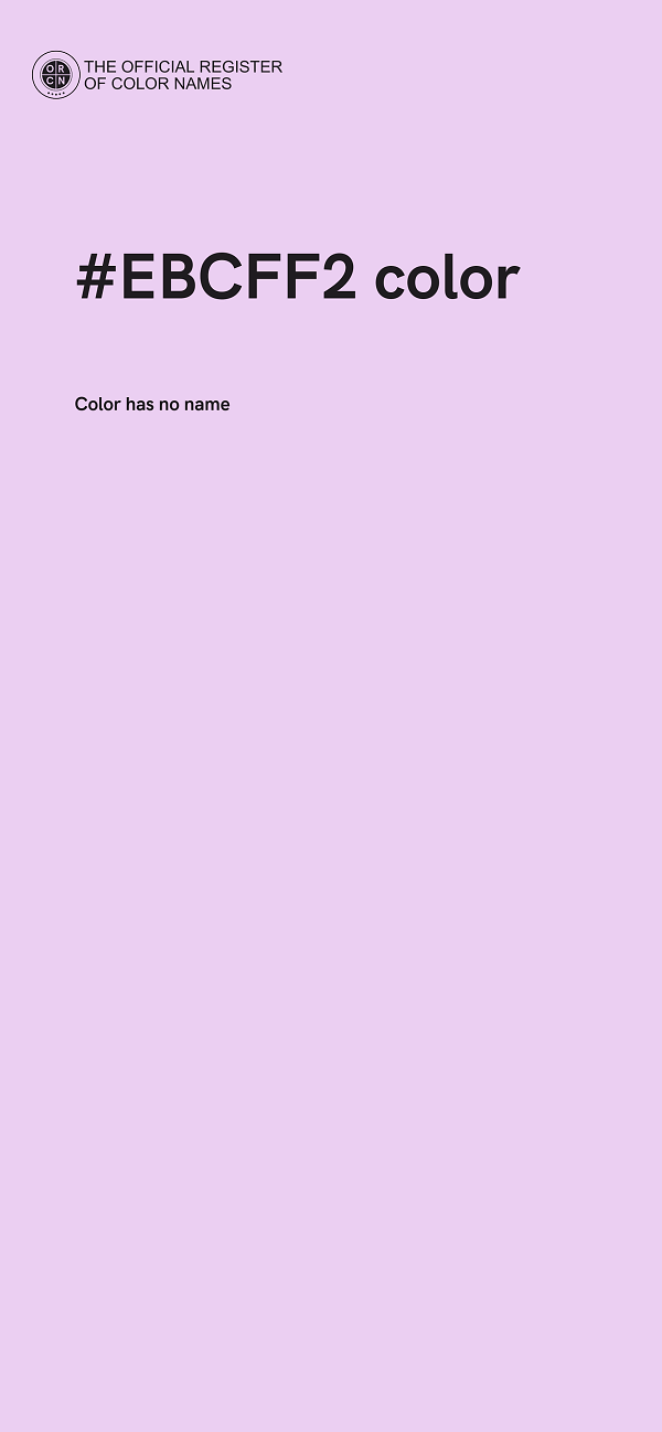 #EBCFF2 color image