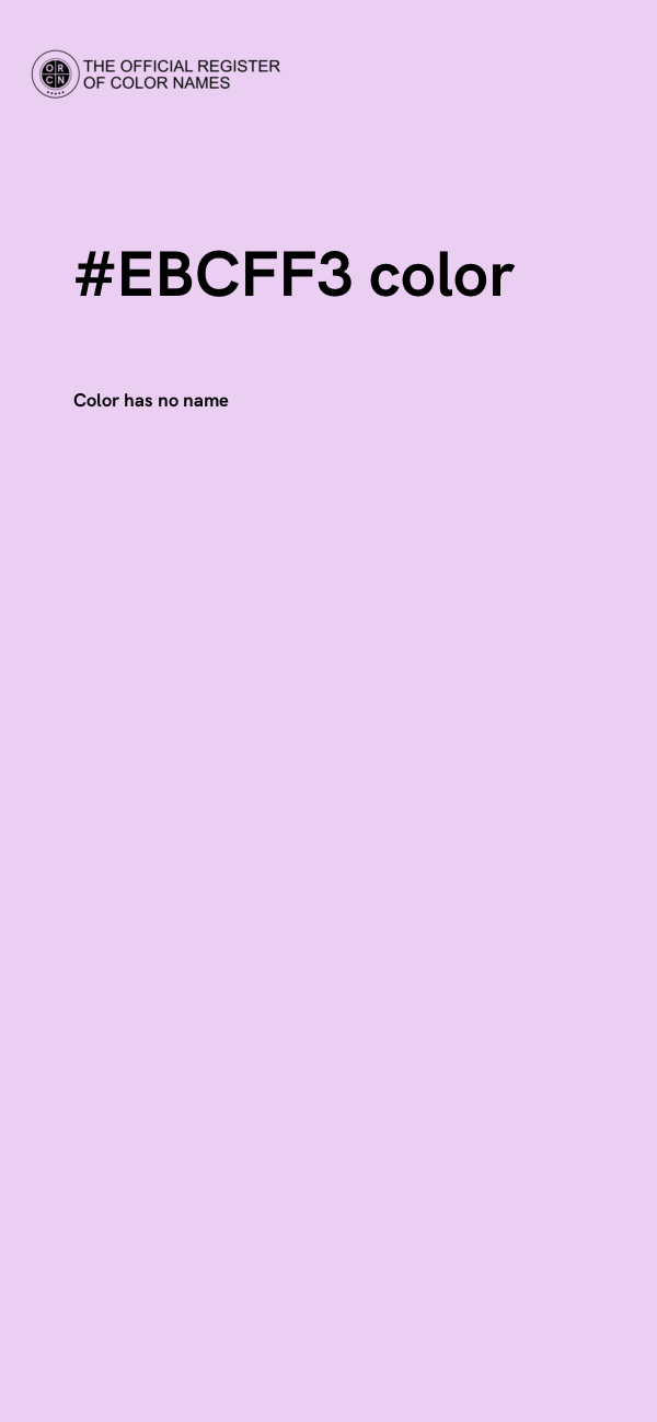 #EBCFF3 color image