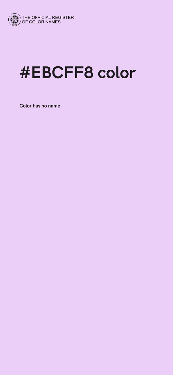 #EBCFF8 color image