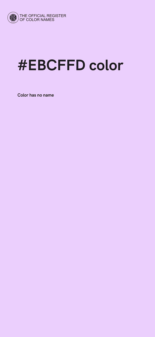 #EBCFFD color image