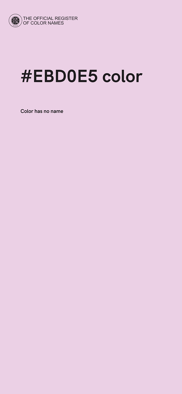 #EBD0E5 color image