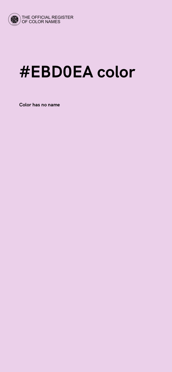 #EBD0EA color image