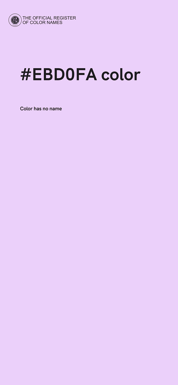 #EBD0FA color image