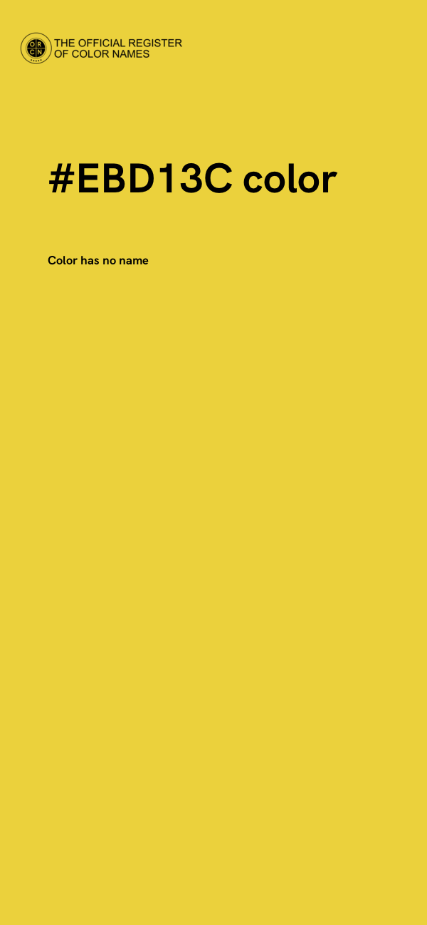 #EBD13C color image