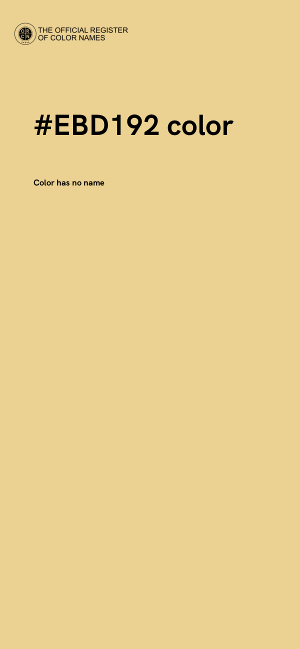 #EBD192 color image
