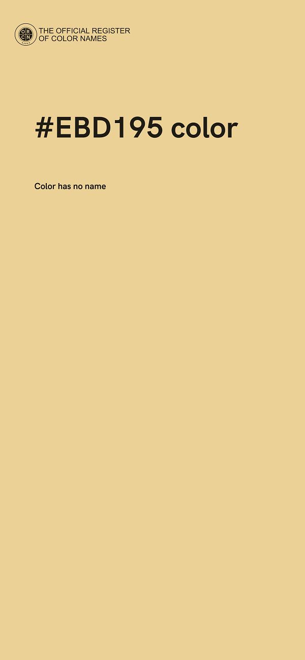 #EBD195 color image