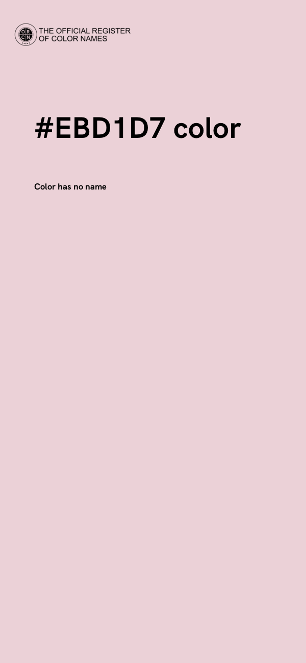 #EBD1D7 color image
