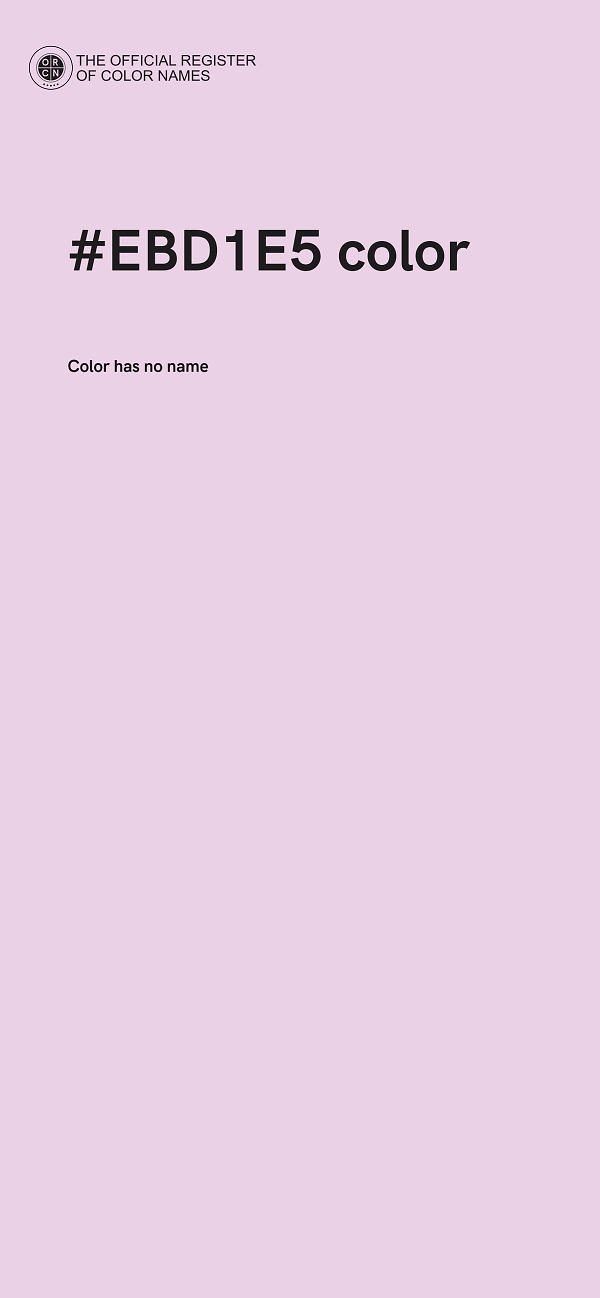 #EBD1E5 color image