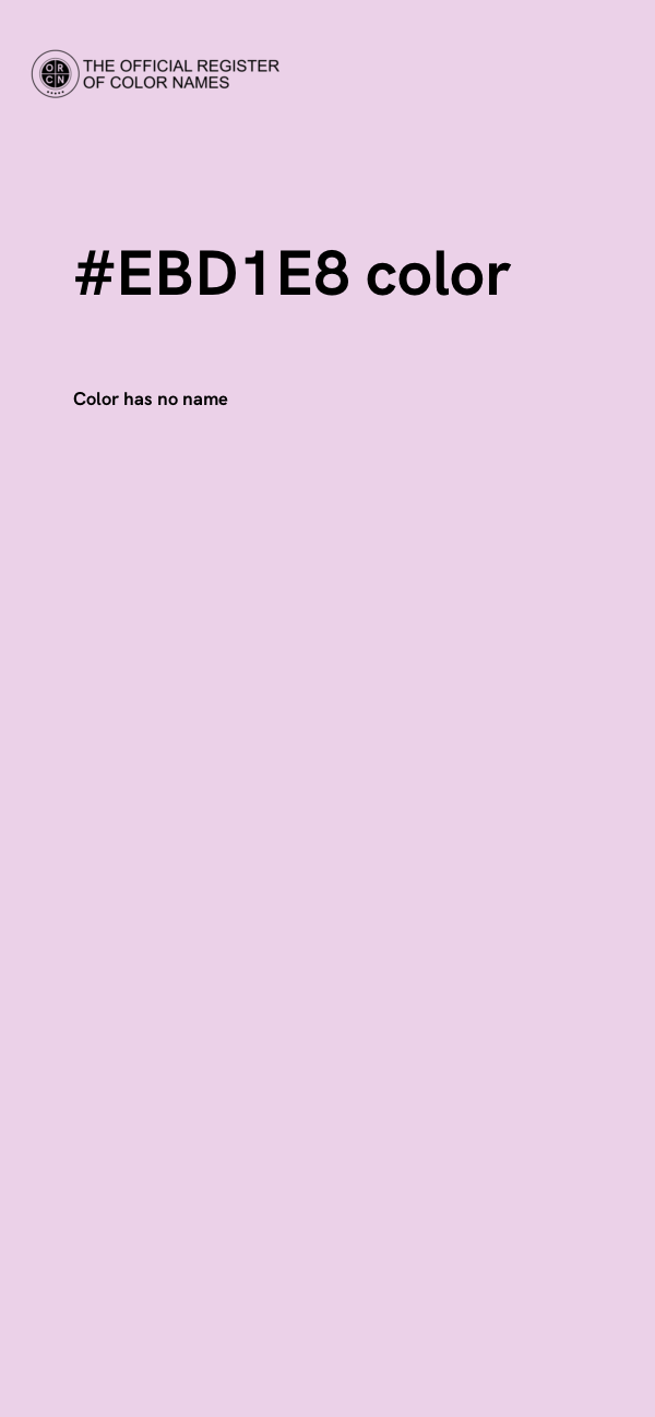#EBD1E8 color image