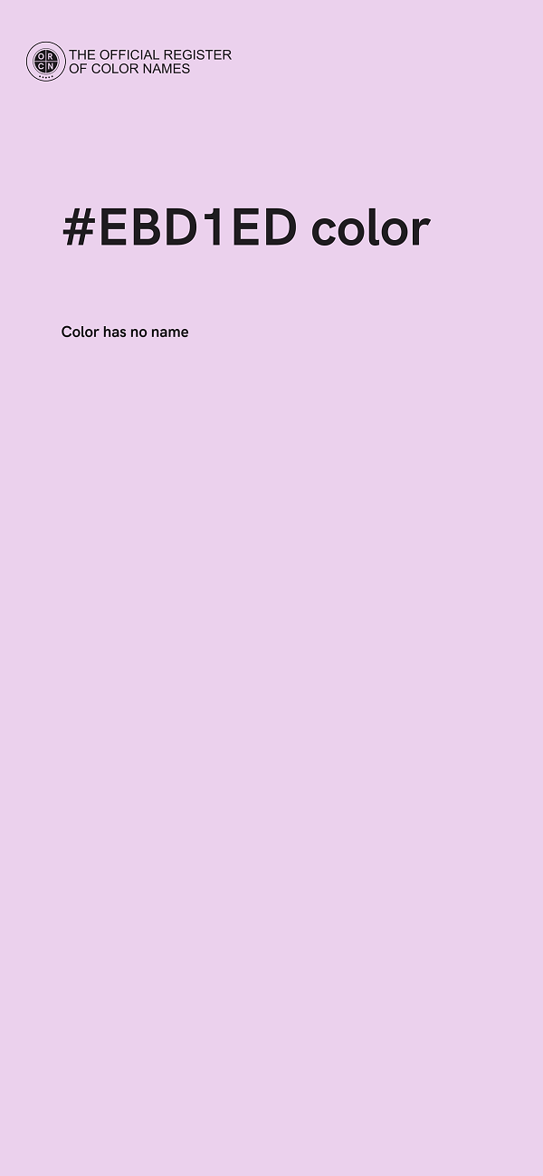 #EBD1ED color image