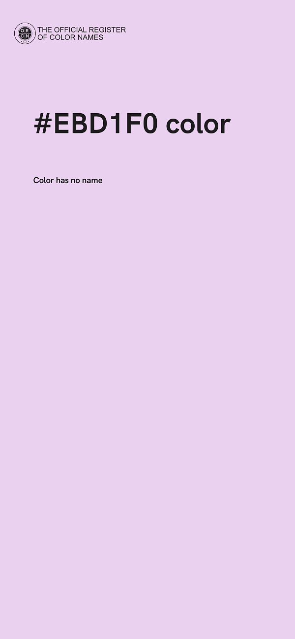 #EBD1F0 color image