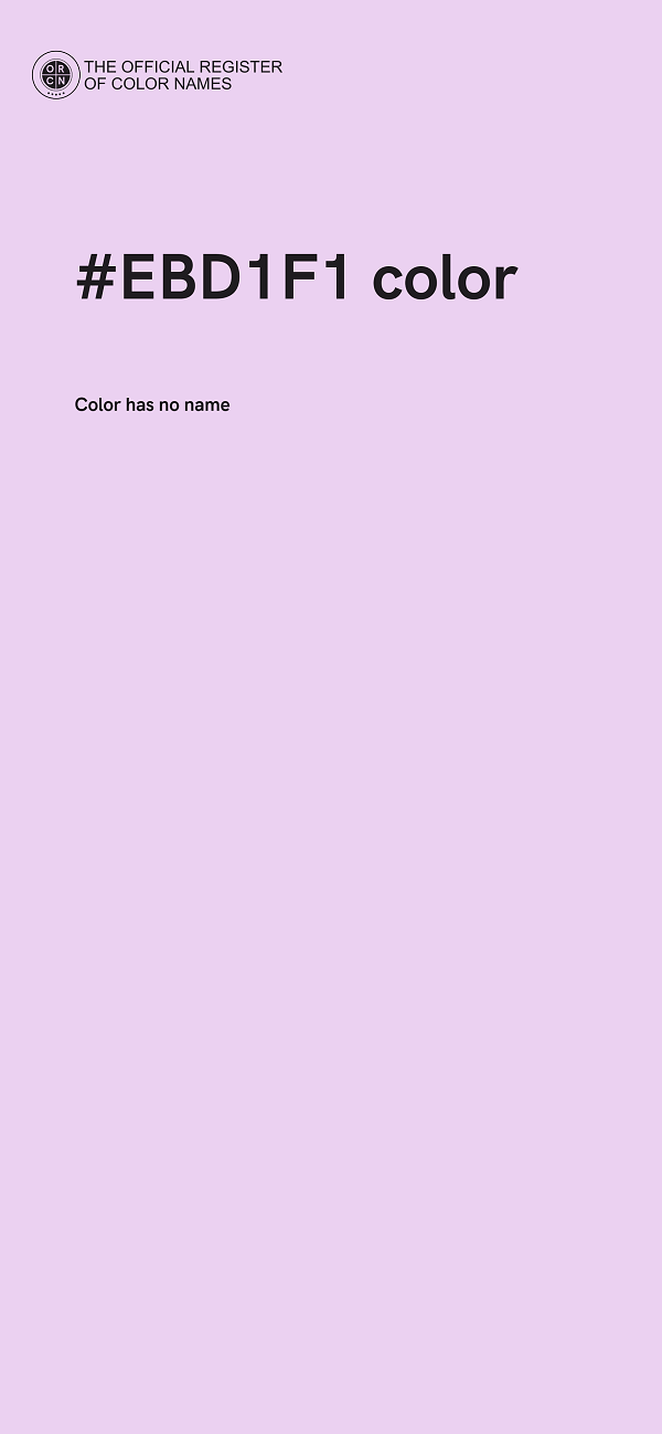 #EBD1F1 color image
