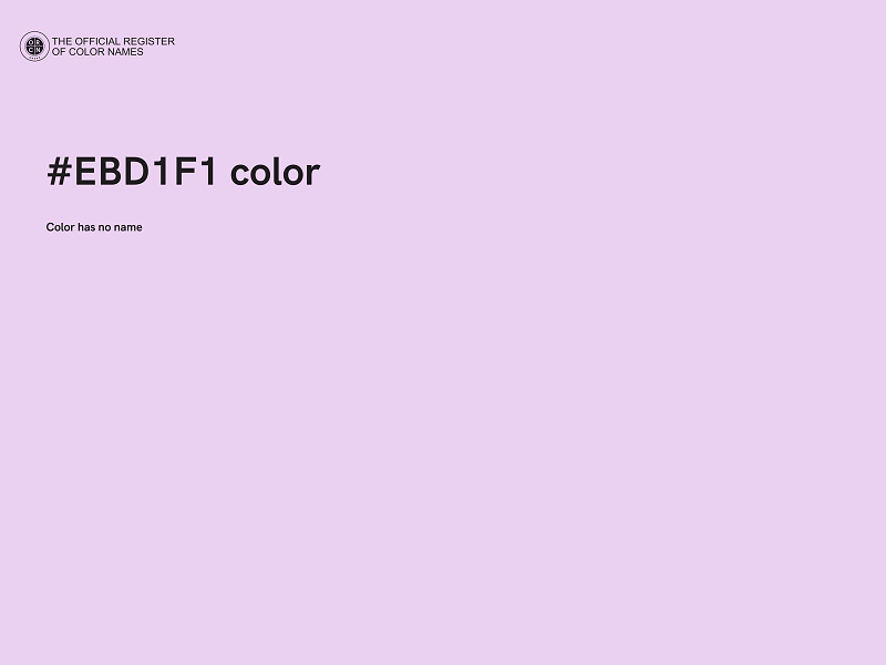 #EBD1F1 color image