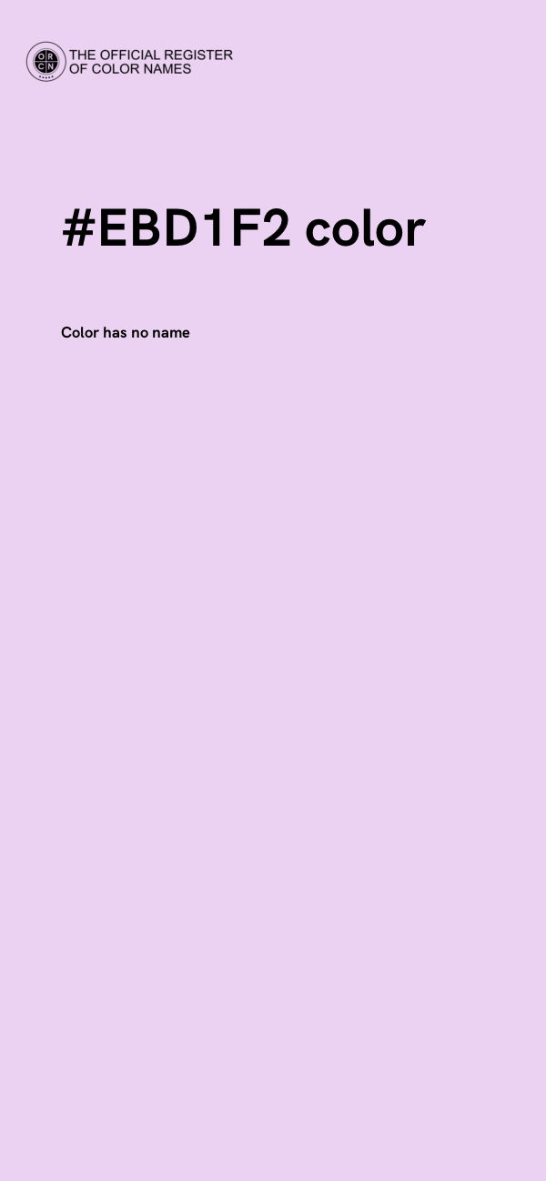 #EBD1F2 color image