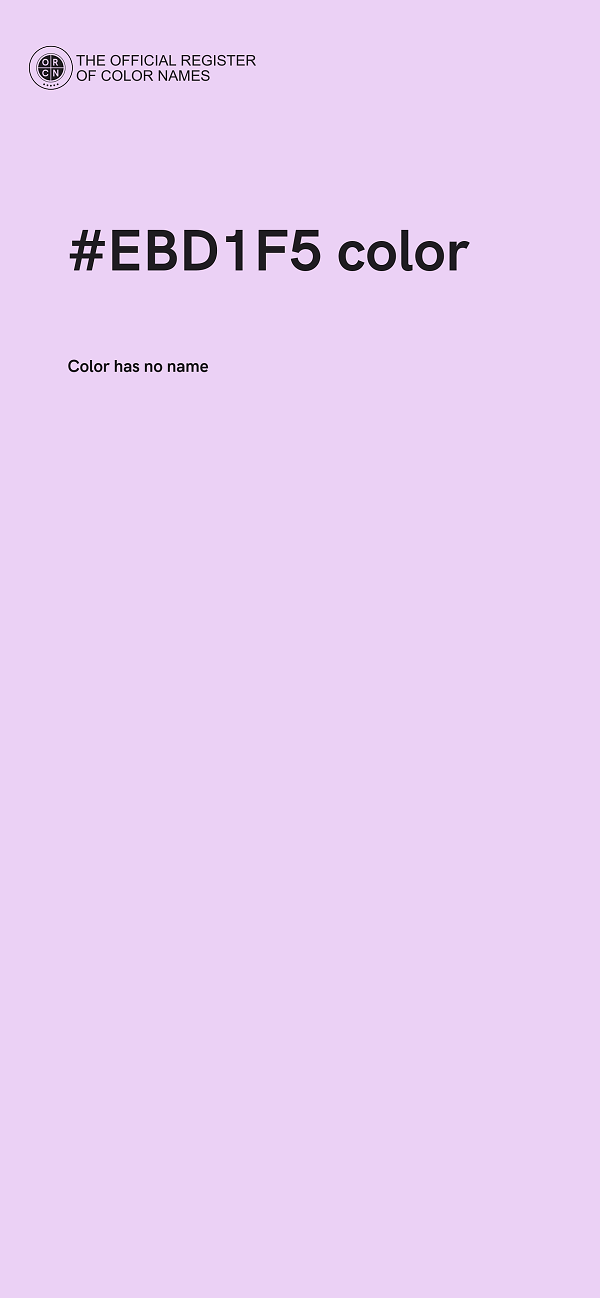 #EBD1F5 color image