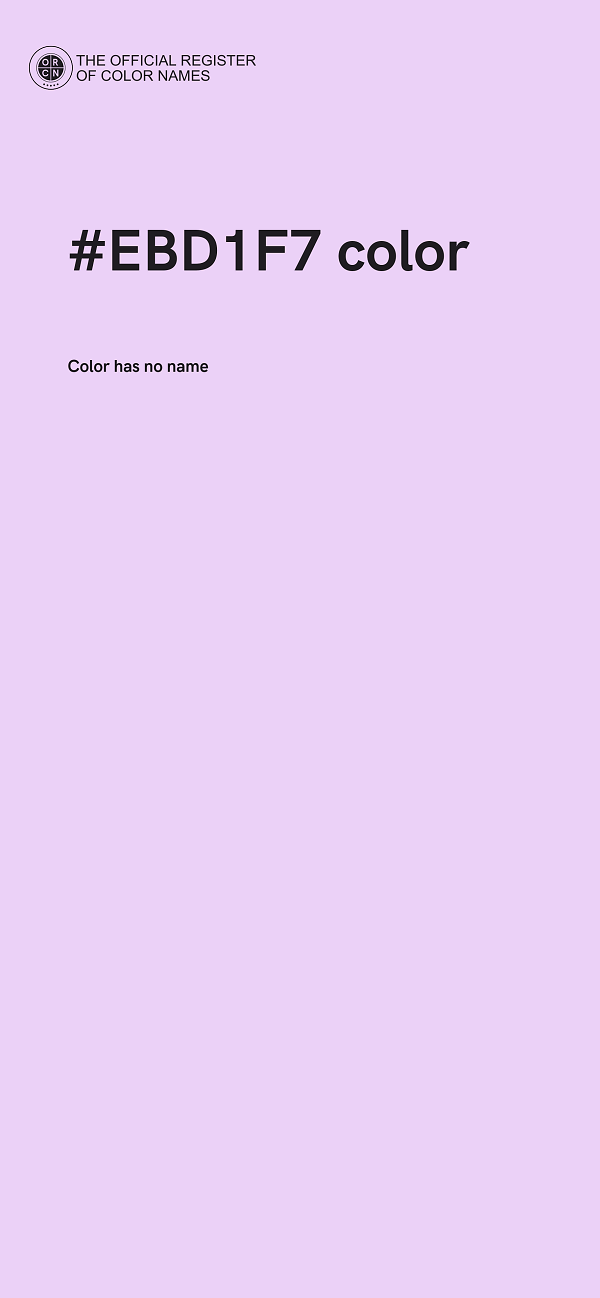 #EBD1F7 color image