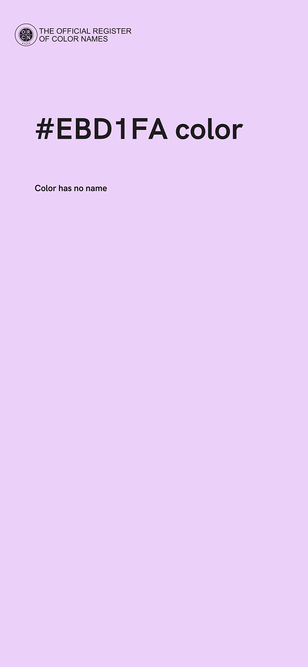 #EBD1FA color image