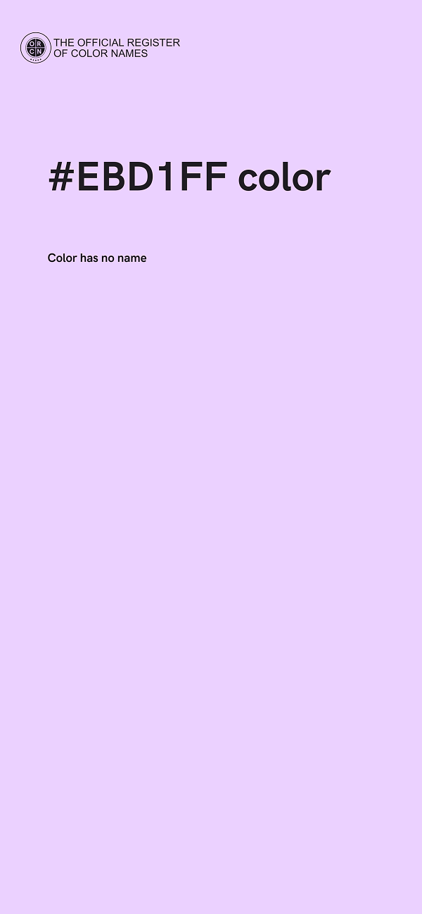 #EBD1FF color image