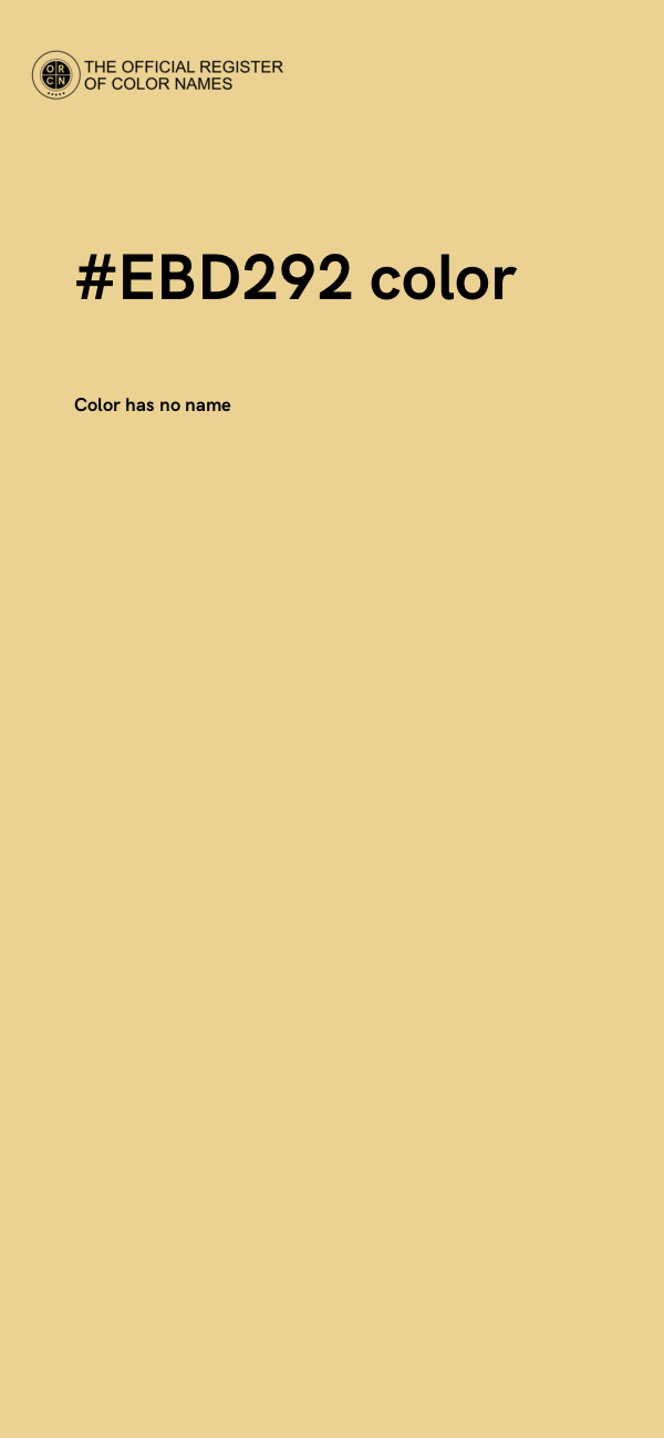 #EBD292 color image