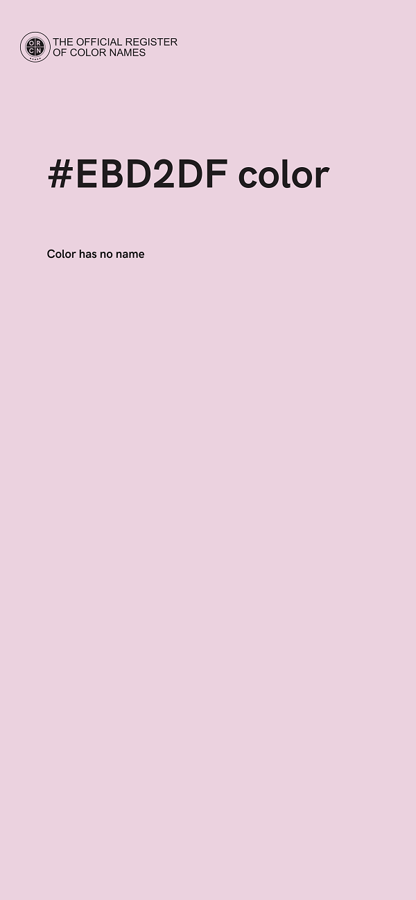 #EBD2DF color image