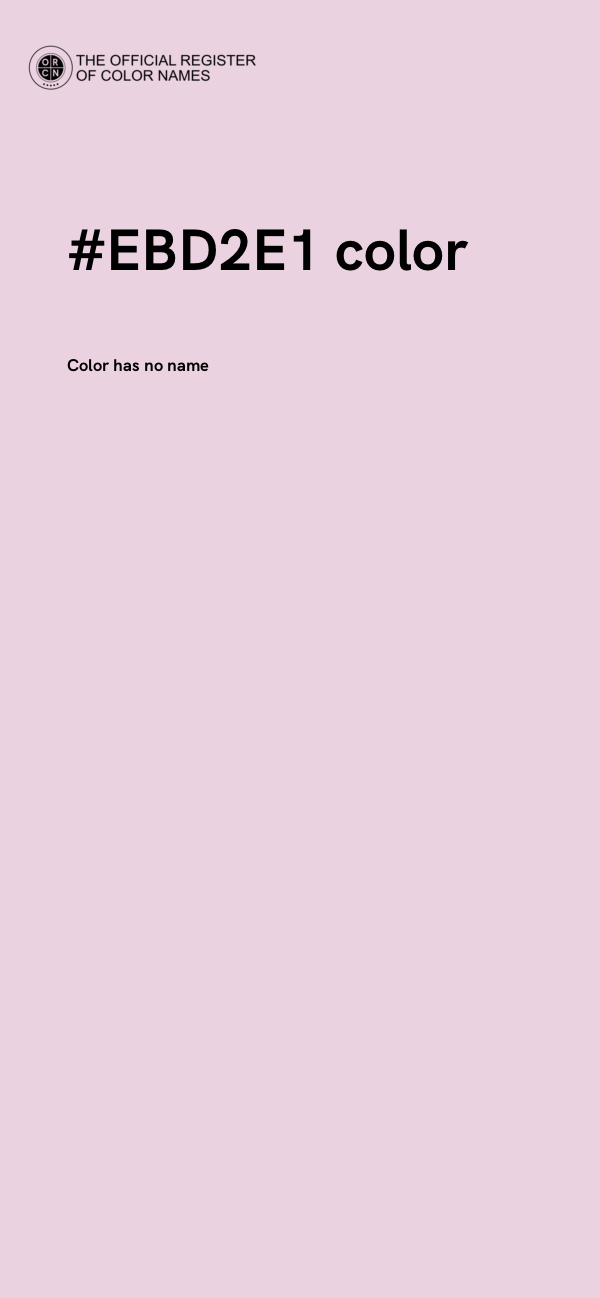 #EBD2E1 color image