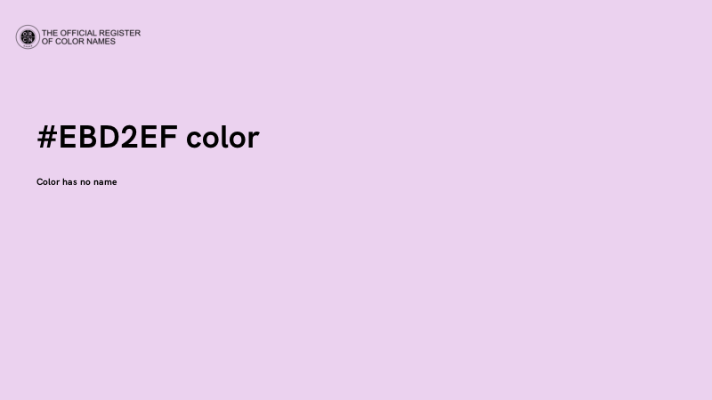 #EBD2EF color image