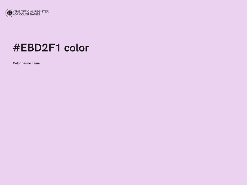 #EBD2F1 color image
