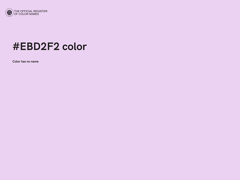 #EBD2F2 color image