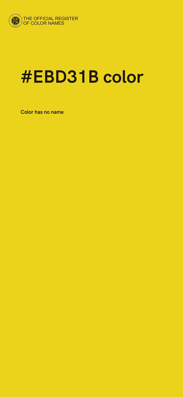 #EBD31B color image