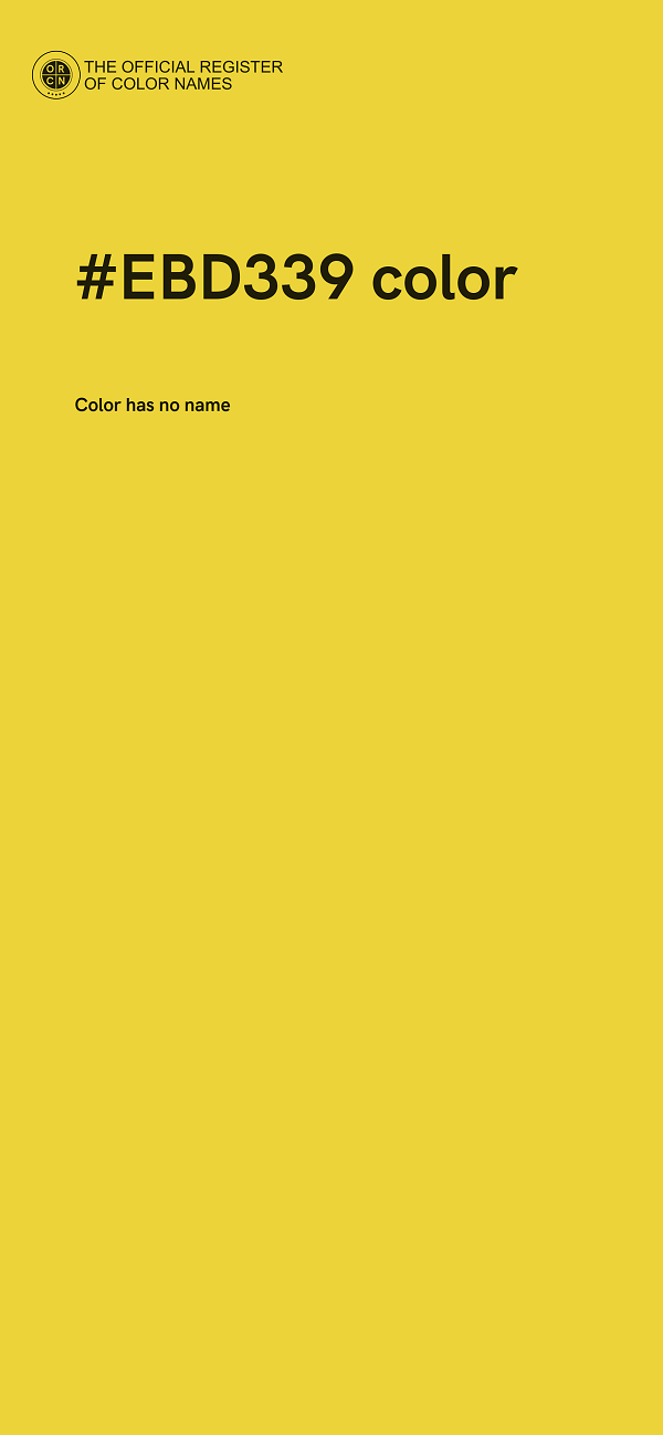 #EBD339 color image