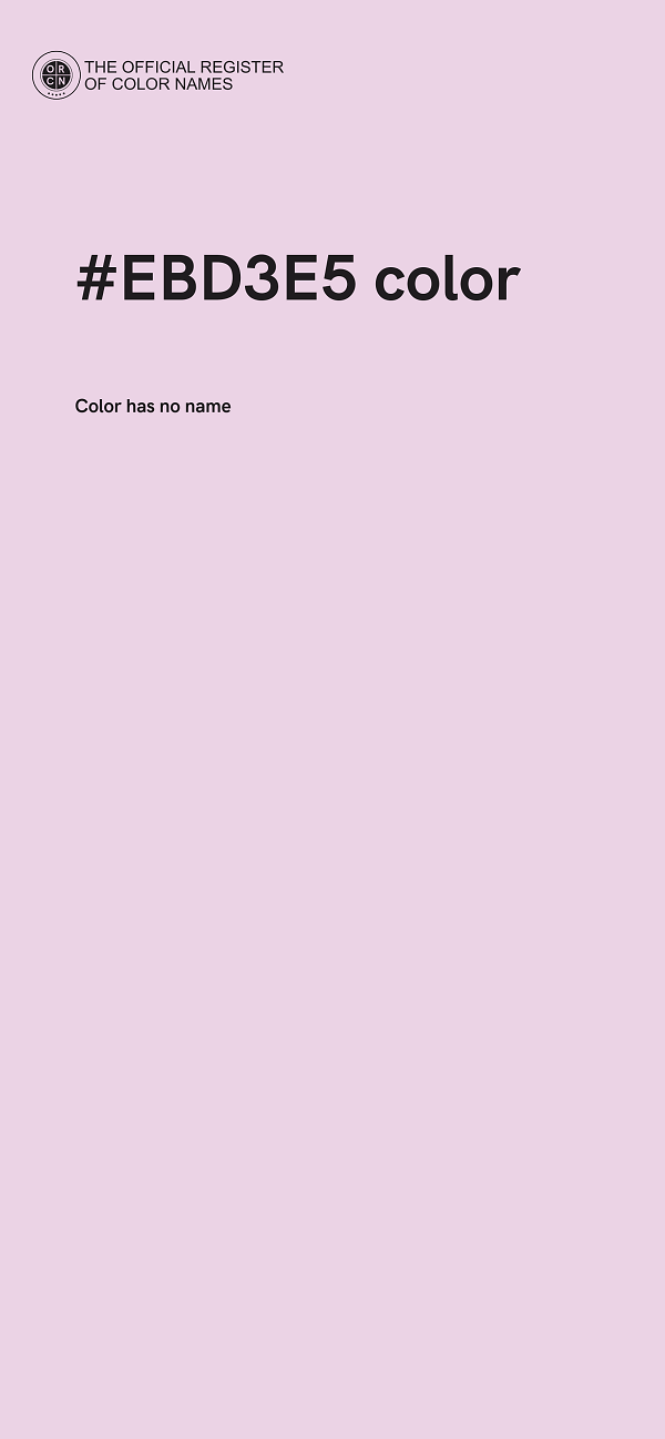 #EBD3E5 color image