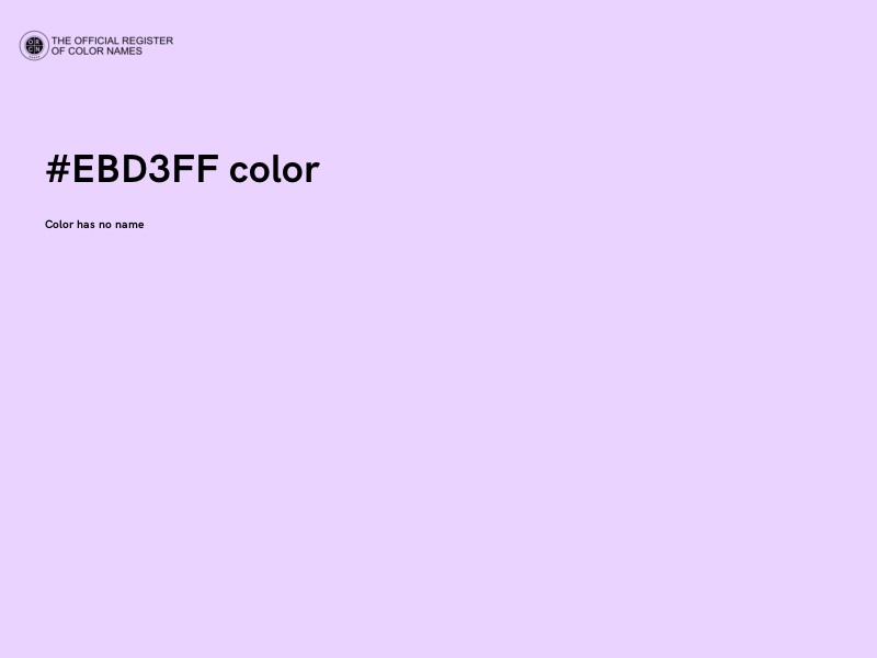 #EBD3FF color image