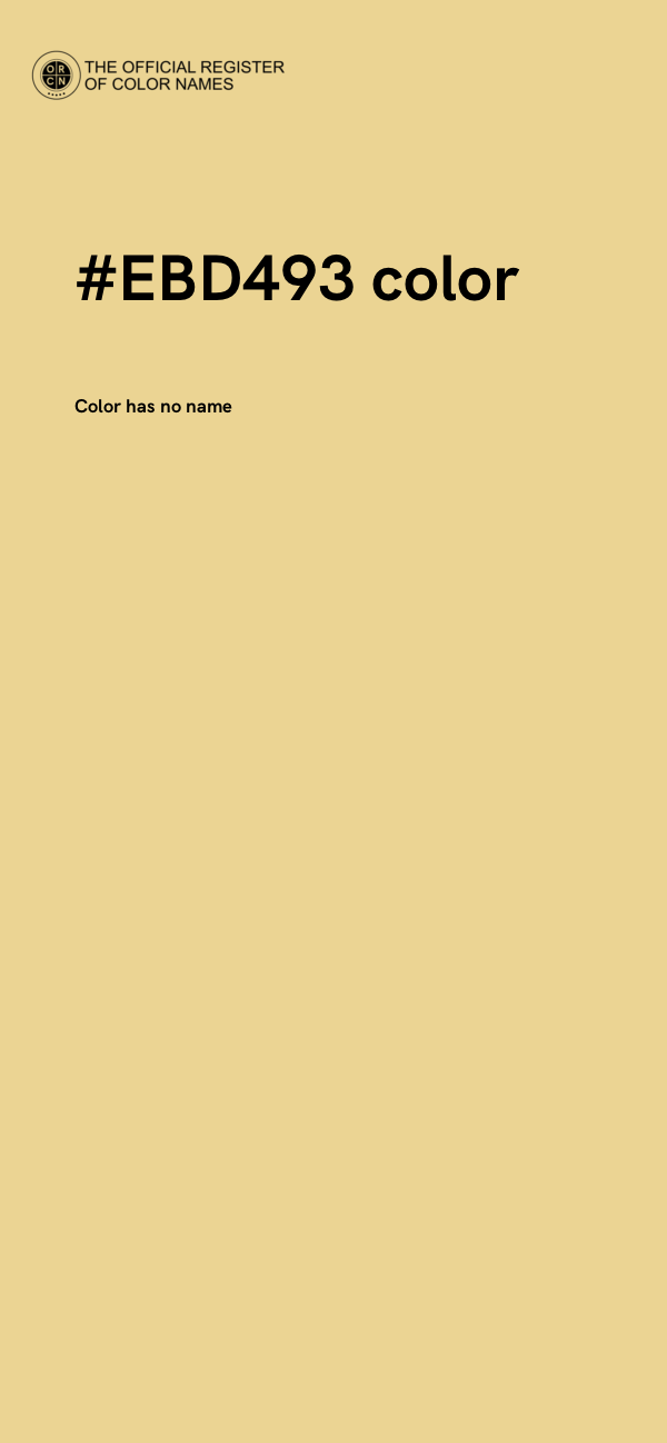 #EBD493 color image