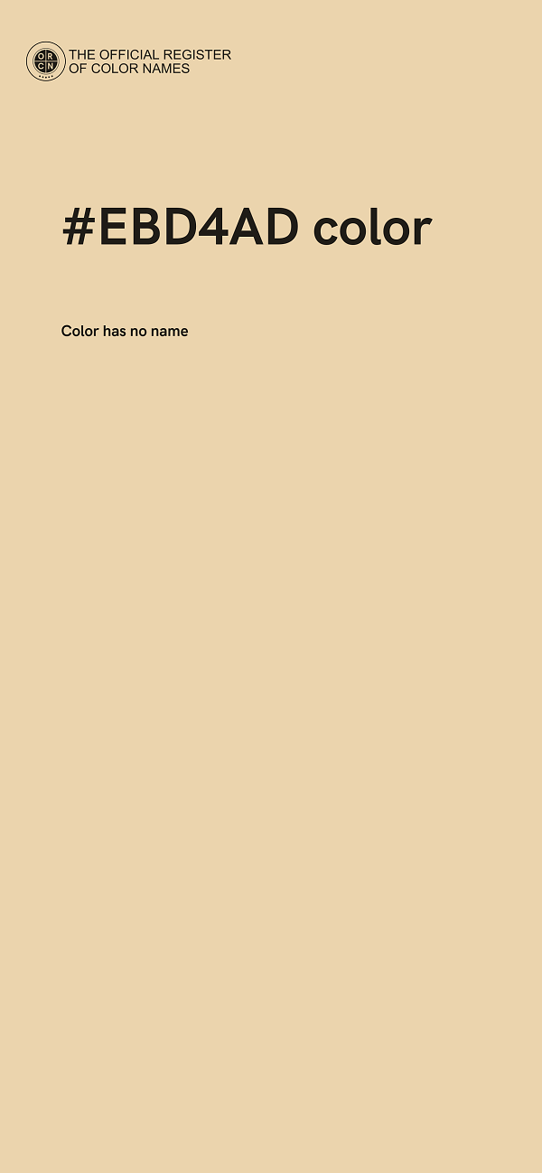 #EBD4AD color image