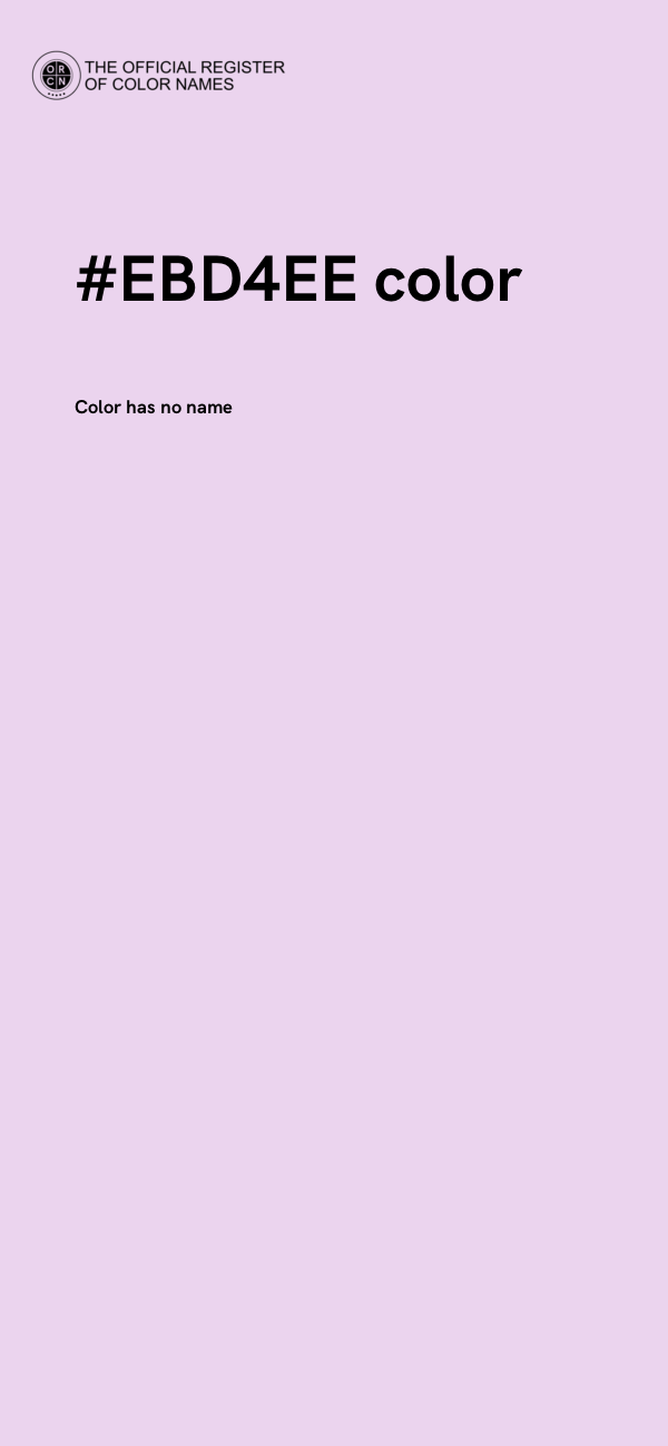 #EBD4EE color image