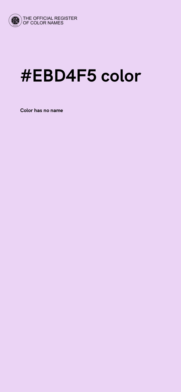 #EBD4F5 color image