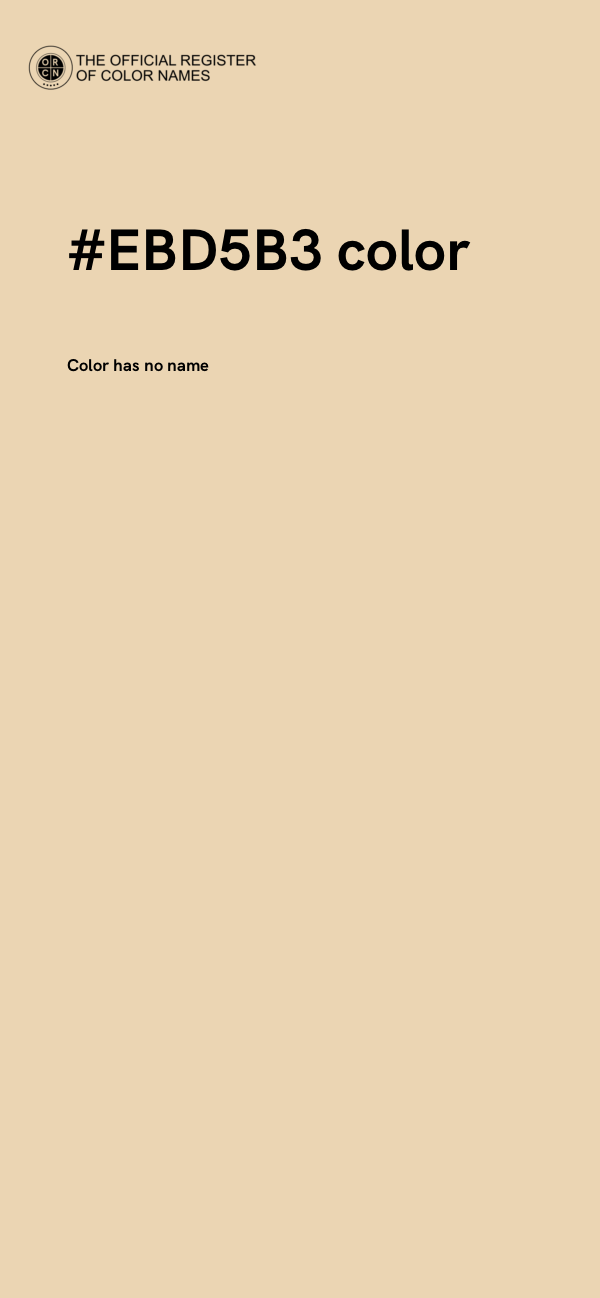 #EBD5B3 color image