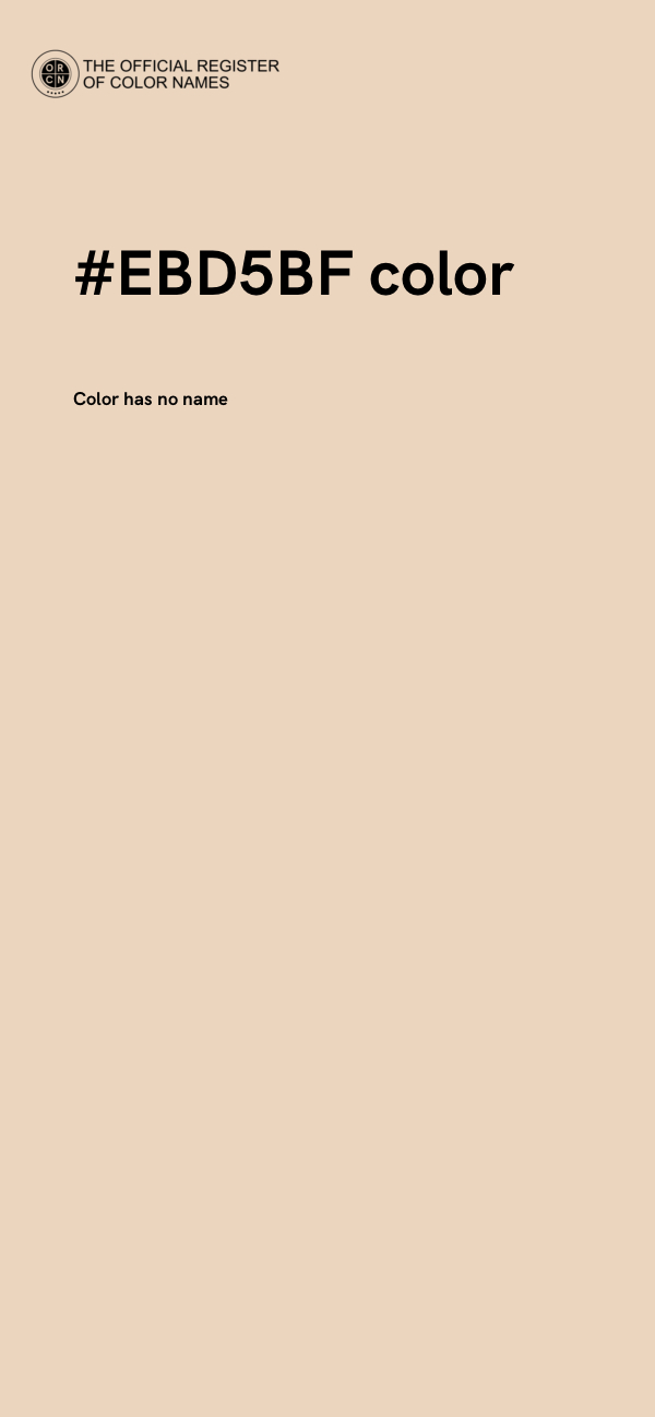 #EBD5BF color image
