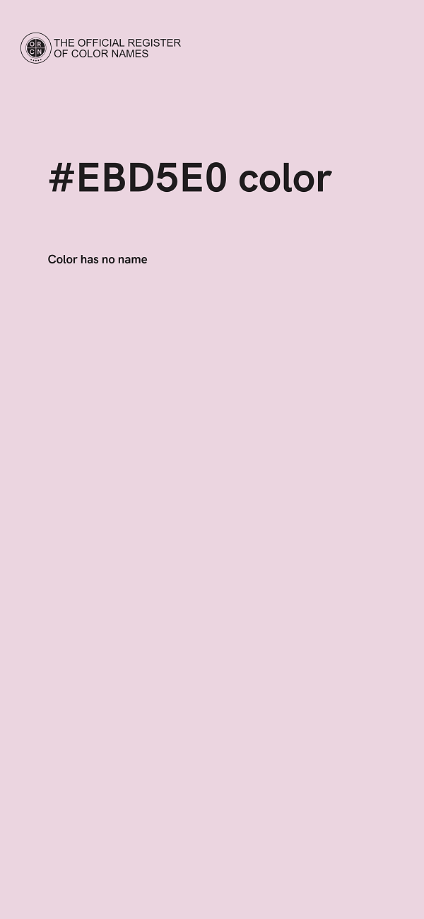 #EBD5E0 color image