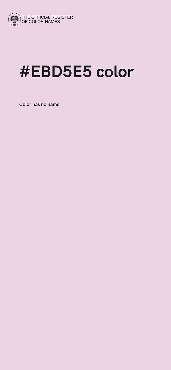 #EBD5E5 color image