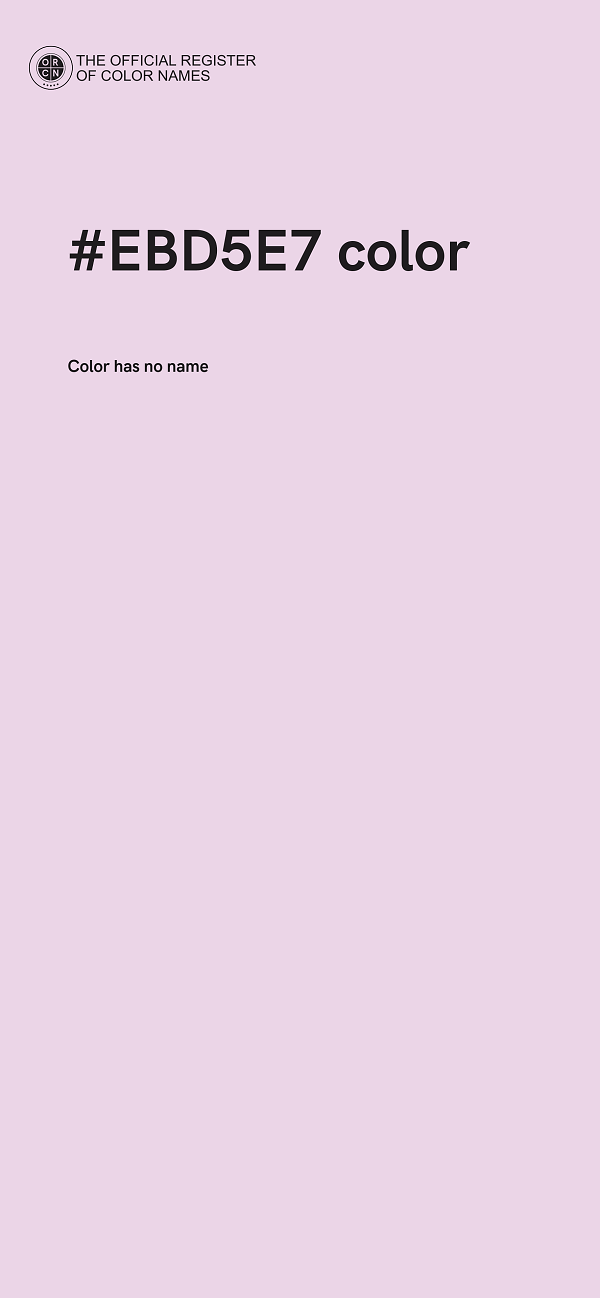#EBD5E7 color image
