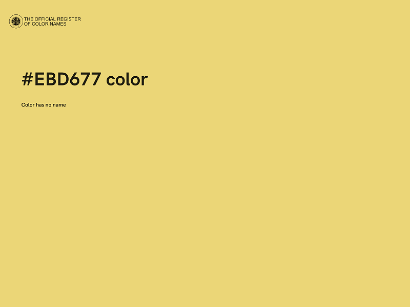 #EBD677 color image