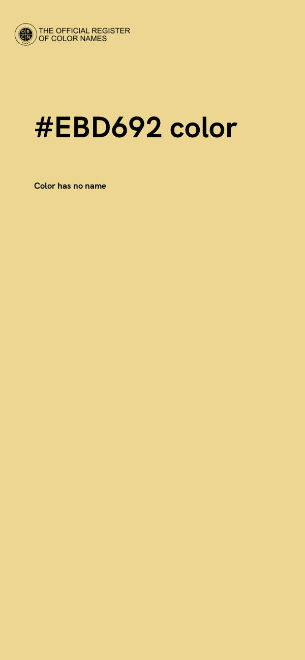 #EBD692 color image